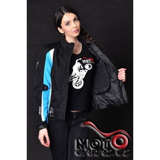 DÁMSKÁ BUNDA NA MOTORKU NERVE UNIQUE STAR BLUE