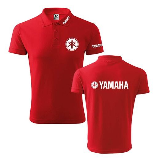 PÁNSKÉ POLO S MOTIVEM YAMAHA - ČERVENÁ