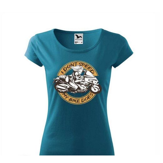 DÁMSKÉ TRIKO S MOTIVEM I DONT SPEED - PETROLEJOVÉ