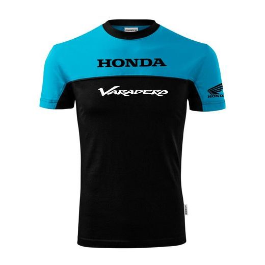PÁNSKÉ TRIKO S MOTIVEM HONDA VARADERO - TYRKYSOVÉ/ČERNÉ