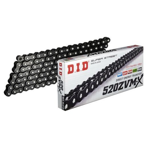 ZVM-X SÉRIE X-KROUŽKOVÝ ŘETĚZ D.I.D CHAIN 520ZVM-X 120 L BLACK/BLACK