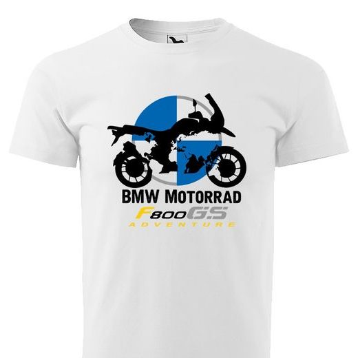 PÁNSKÉ TRIKO S MOTIVEM BMW F 800 GS ADVENTURE 1 - BÍLÉ