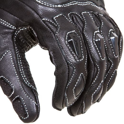 WOLF HAWK BLACK KOŽENÉ RUKAVICE NA MOTORKU