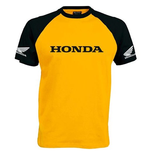 PÁNSKÉ TRIKO S MOTIVEM HONDA 1 - ČERNÉ/ŽLUTÉ