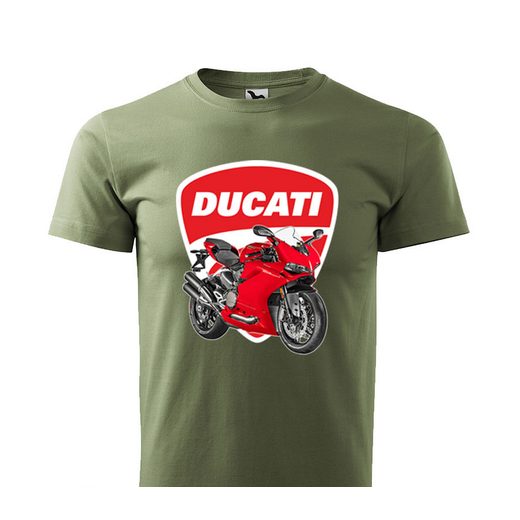 PÁNSKÉ TRIKO S MOTIVEM DUCATI 595 - KHAKI