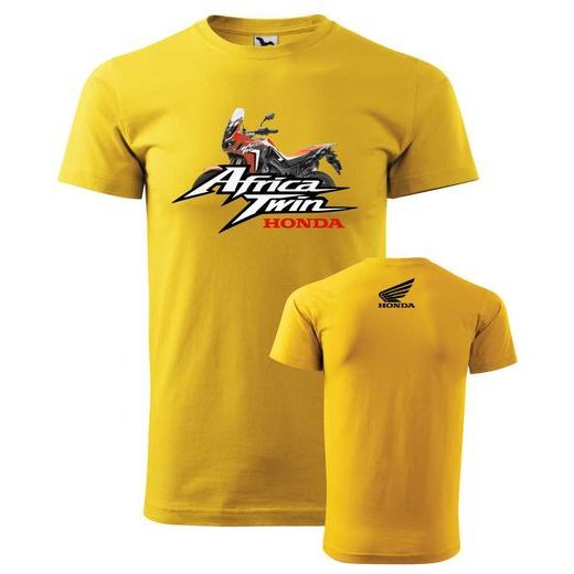 PÁNSKÉ TRIKO S MOTIVEM HONDA AFRICA TWIN - ŽLUTÉ