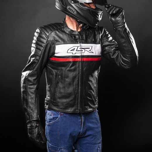 KOŽENÁ BUNDA NA MOTORKU 4SR ROADSTER III - RED