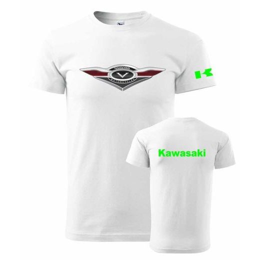 PÁNSKÉ TRIKO S MOTIVEM KAWASAKI VULCAN - BÍLÉ
