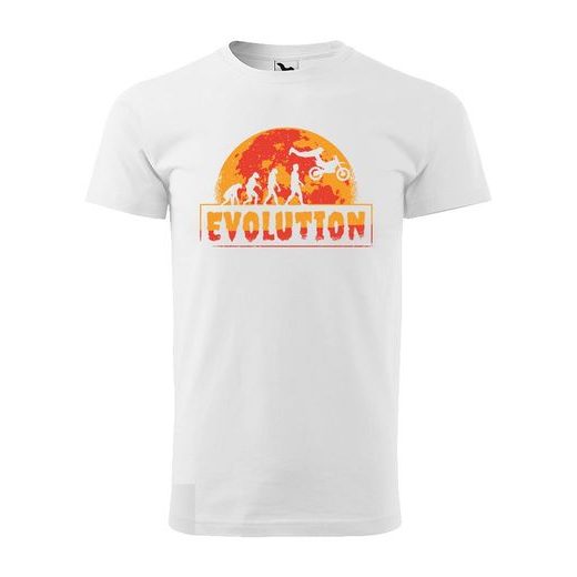 PÁNSKÉ TRIKO S MOTIVEM MOTOCROSS EVOLUTION 1 - BÍLÉ