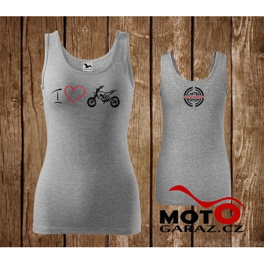 DÁMSKÉ TÍLKO MOTOGARÁŽ LIMITED EDITION MOTOCROSS - ŠEDÉ