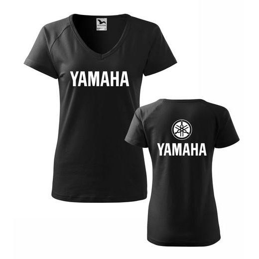 DÁMSKÉ TRIKO S MOTIVEM YAMAHA 1 - ČERNÉ