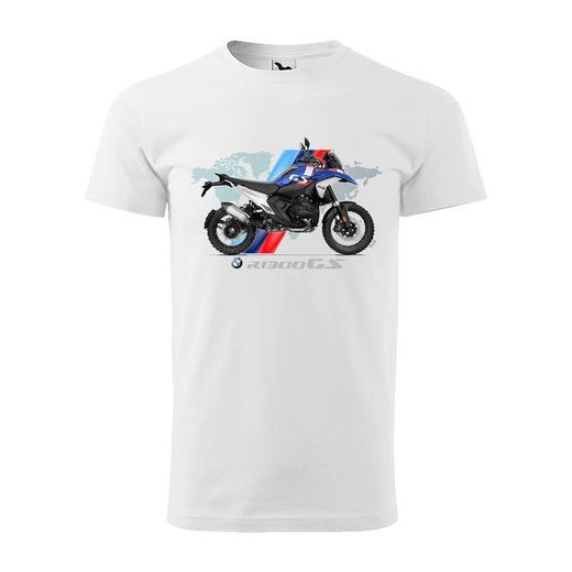 PÁNSKÉ TRIKO S MOTIVEM BMW R 1300 GS - BÍLÉ