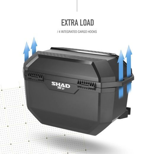 BOČNÍ KUFRY NA MOTORKU SHAD TR27 D0TR27100 ČERNÁ (PÁR)