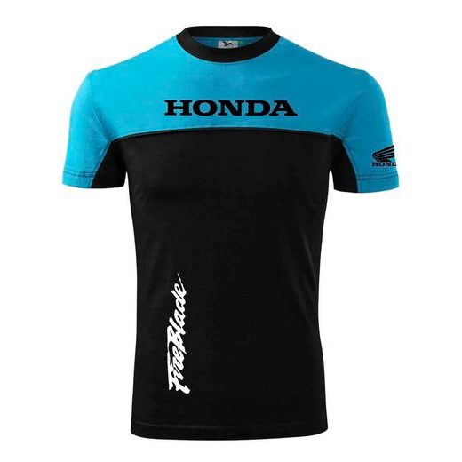 PÁNSKÉ TRIKO S MOTIVEM HONDA FIREBLADE TYRKYSOVÁ/ČERNÁ