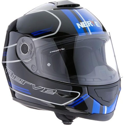 INTEGRÁLNÍ HELMA NERVE NH6008 GLOSS BLACK/BLUE + PINLOCK