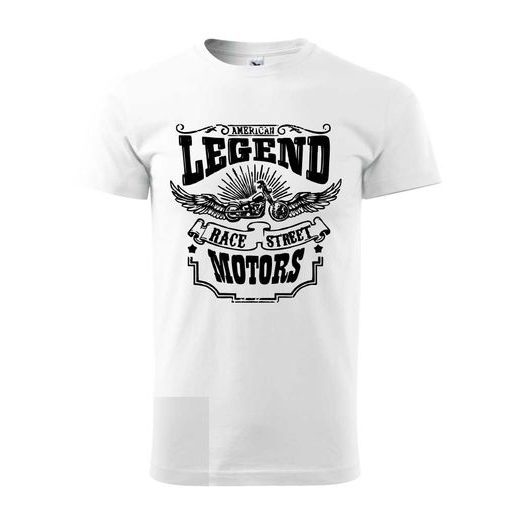 PÁNSKÉ TRIKO S MOTIVEM CHOPPERS AMERICAN LEGENDS - BÍLÉ