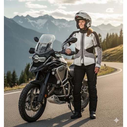 DÁMSKÁ BUNDA S LAMINOVANOU MEMBRÁNOU IXS TOURSTER-STX 1.0 X2-111605 LIGHT GREY-GREY