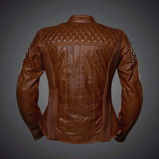 DÁMSKÁ KOŽENÁ BUNDA 4SR SCRAMBLER LADY COGNAC