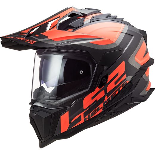 LS2 MX701 EXPLORER ALTER MATT BLACK FLUO ORANGE