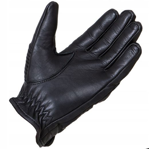 WOLF RIDER BLACK KOŽENÉ RUKAVICE NA MOTORKU