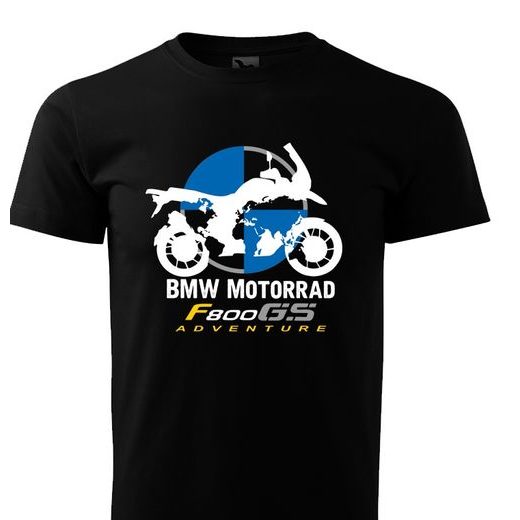 PÁNSKÉ TRIKO S MOTIVEM BMW F 800 GS ADVENTURE 1 - ČERNÉ