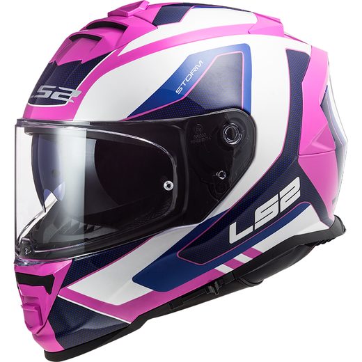 LS2 FF800 STORM TECHY GLOSS WHITE PINK