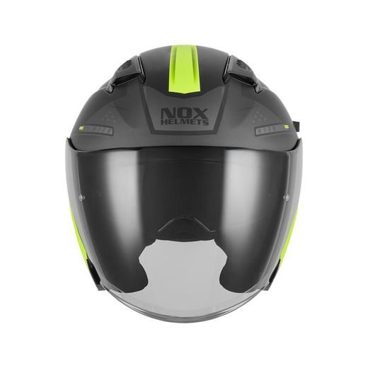 OTEVŘENÁ HELMA SE SLUNEČNÍ CLONOU NOX N130 EKTO FLUO