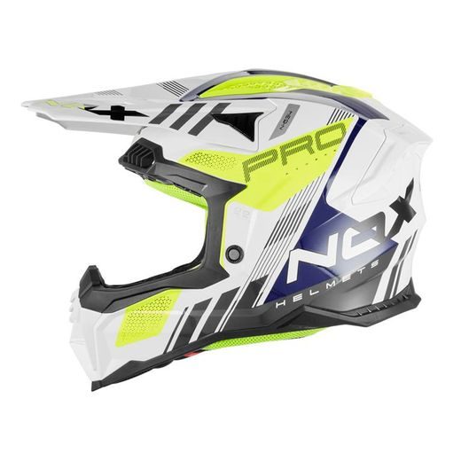 MOTOKROSOVÁ HELMA NOX N634 STORM FLUO/BÍLÁ