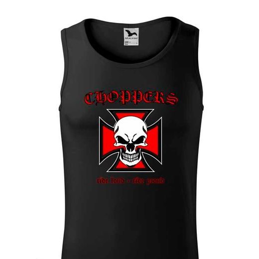 PÁNSKÉ TÍLKO CHOPPERS RIDE LOUD - RIDE PROUD ČERNÉ