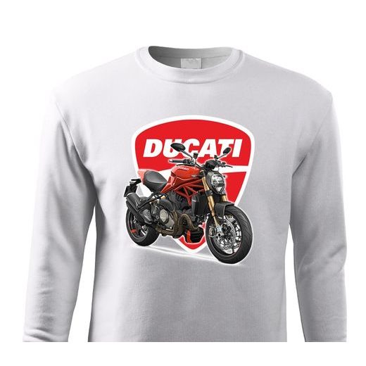PÁNSKÁ MIKINA S MOTIVEM DUCATI 797 MONSTER - BÍLÁ