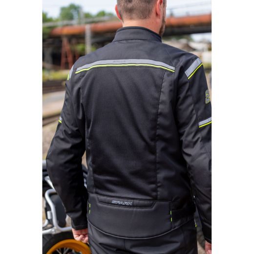 PÁNSKÁ TEXTILNÍ MOTO BUNDA SPARK BREEZE - FLUO