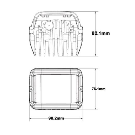 SHARK LED SINGLE SIDE SHOOTER, HOMOLOGACE E9, CREE LED,45W SET 2 KUSY