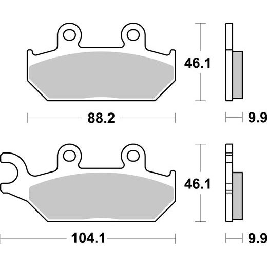 BRZDOVÉ DESTIČKY BREMBO 07GR98SD