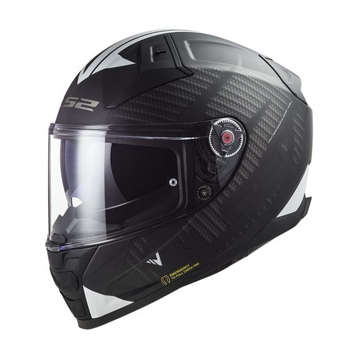 LS2 FF811 VECTOR II SPLITTER BLACK WHITE-06