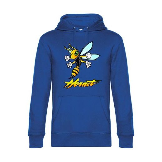 PÁNSKÁ MIKINA S KAPUCÍ A MOTIVEM HONDA HORNET 1 - KRÁLOVSKY MODRÁ