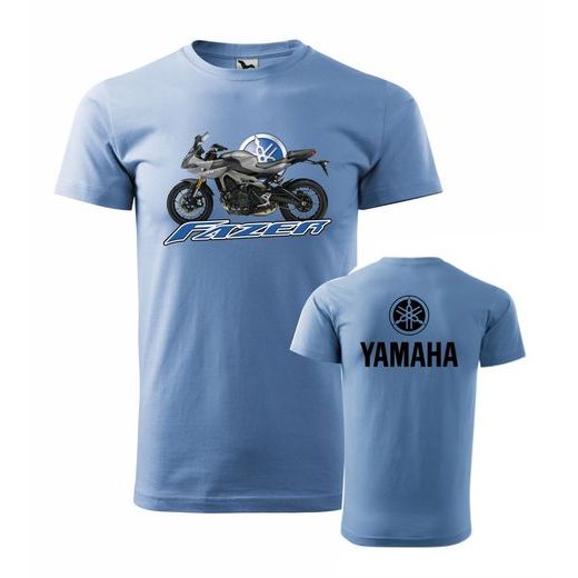 PÁNSKÉ TRIKO S MOTIVEM YAMAHA FAZER FZ9 - SVĚTLE MODRÁ
