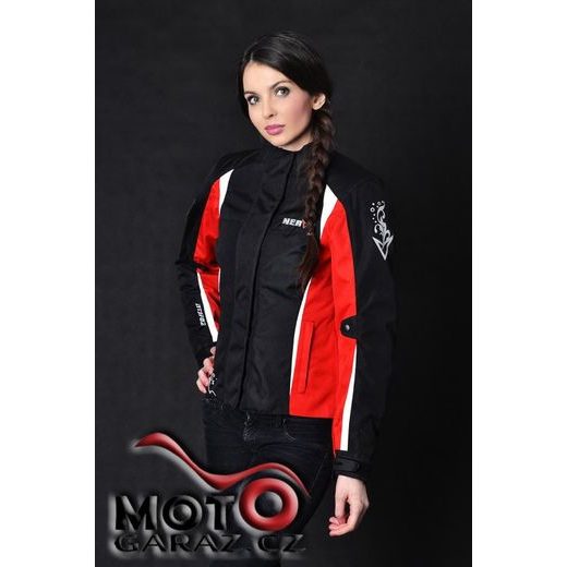 DÁMSKÁ BUNDA NA MOTORKU NERVE UNIQUE STAR RED