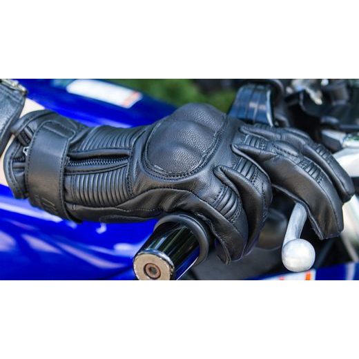 WOLF MODI BLACK KOŽENÉ RUKAVICE NA MOTORKU