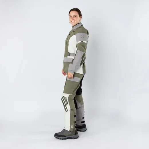 DÁMSKÁ BUNDA S LAMINOVANOU MEMBRÁNOU IXS VENTURE-STX 1.0 X2-011605 SVĚTLE ŠEDÁ-OLIVOVÁ