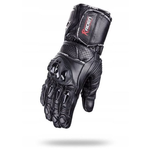 WOLF RAIDEN BLACK KOŽENÉ SPORTOVNÍ RUKAVICE NA MOTORKU