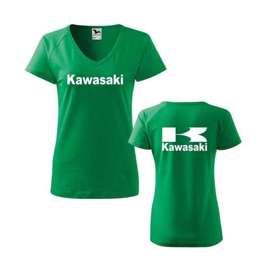 DÁMSKÉ TRIKO S MOTIVEM KAWASAKI - ZELENÉ