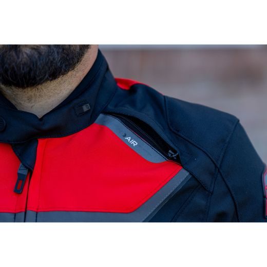 PÁNSKÁ TEXTILNÍ MOTO BUNDA SPARK MAVERICK - ČERVENÁ