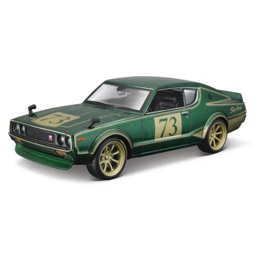 MAISTO - 1973 NISSAN SKYLINE 2000GT-R (KPGC 110), ZELENÁ, TOKYO MODS, 1:24