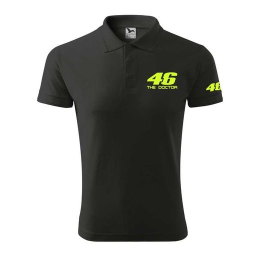 PÁNSKÉ POLO S MOTIVEM THE DOCTOR - ČERNÉ
