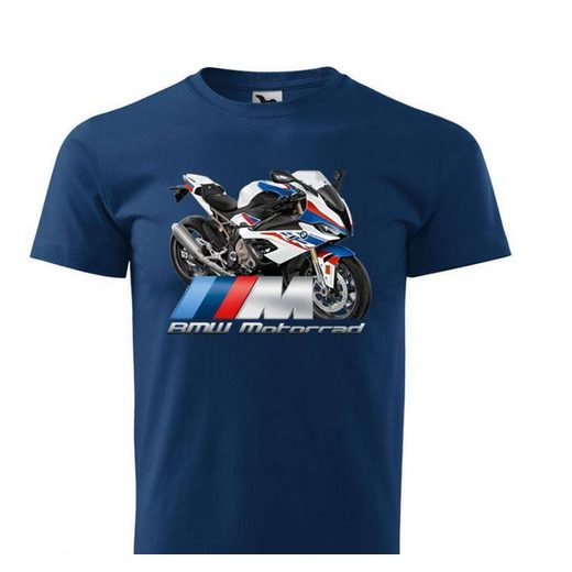 PÁNSKÉ TRIKO S MOTIVEM BMW S 1000 RR M PACKAGE - TMAVĚ MODRÉ