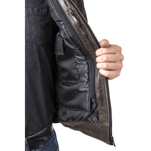 KOŽENÁ AIRBAGOVÁ BUNDA HELITE ROADSTER HNĚDÁ