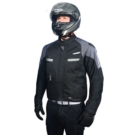 TEXTILNÍ LETNÍ AIRBAGOVÁ BUNDA HELITE VENTED MODROŠEDÁ