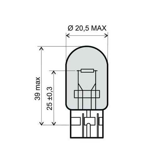 PŘEDNÍ SVĚTLO RMS 246510441 T20 12V 21/5W
