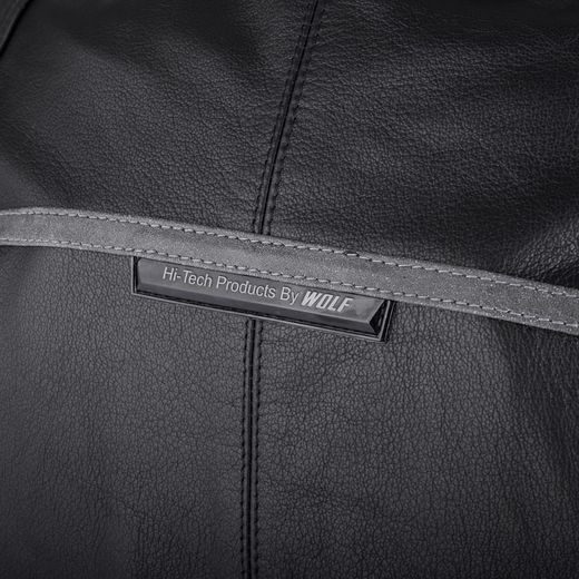 KOŽENÁ BUNDA NA MOTORKU WOLF FANTOM BLACK