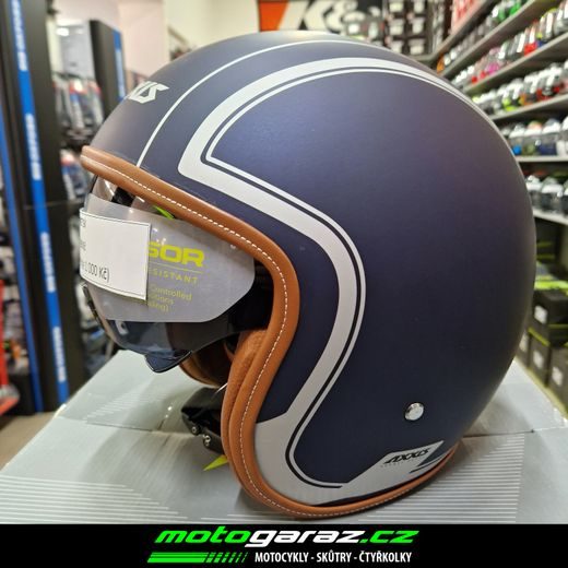 OTEVŘENÁ HELMA AXXIS HORNET SV ROYAL MATNÁ MODRÁ